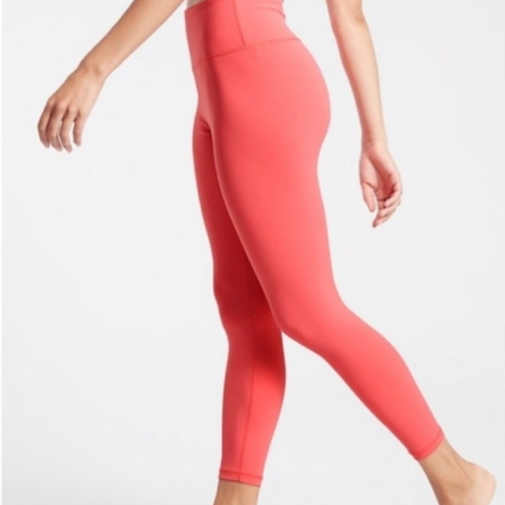 Athleta Vibrant Coral Leggings Elation 7/8